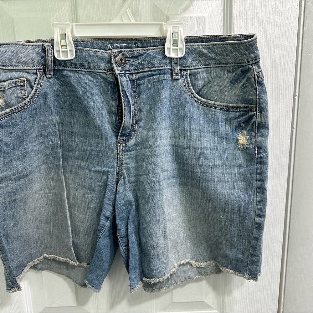 Apt. 9 Women's Distressed Blue Jean Shorts